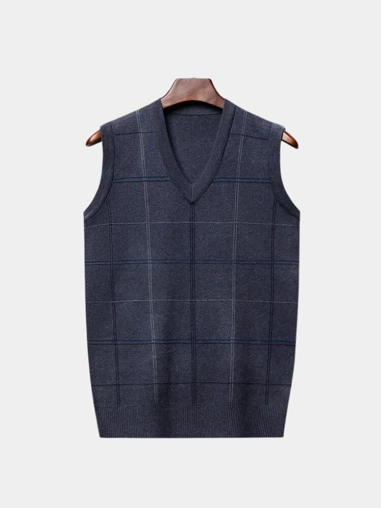 Academic Checkered Kinit Vest