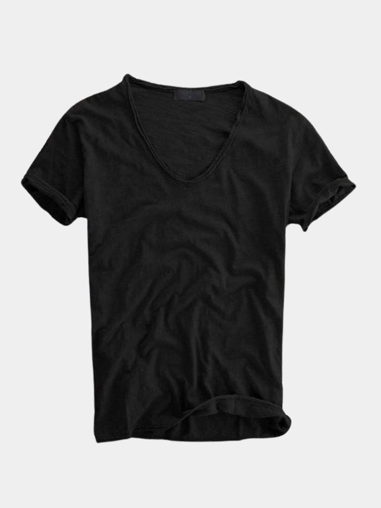 Albo Classic Linen V Neck T-Shirt