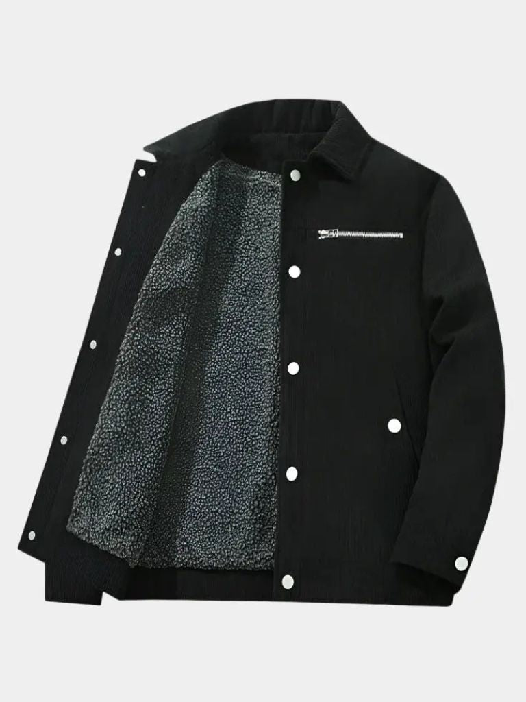 Minimalist Corduroy Sherpa Jacket