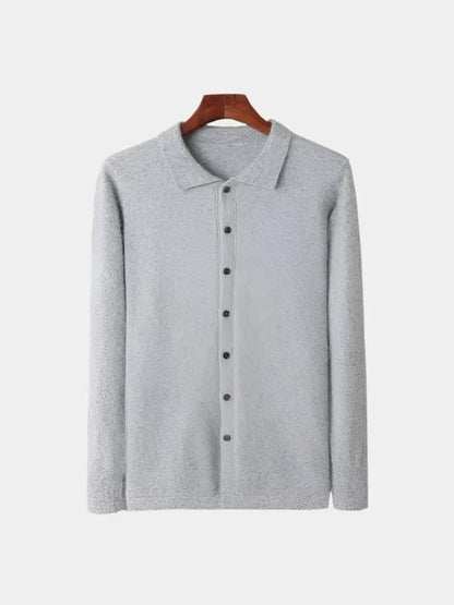 100% Cashmere Polo Cardigan