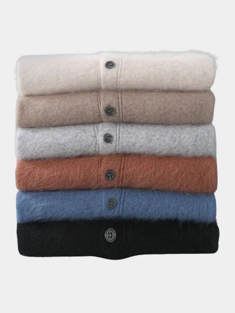 100% Cashmere Polo Cardigan