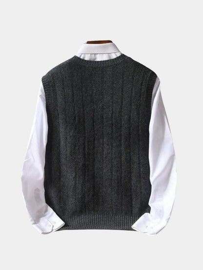 100% Merino Wool Pullover Sweater Vest