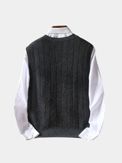 100% Merino Wool Pullover Sweater Vest