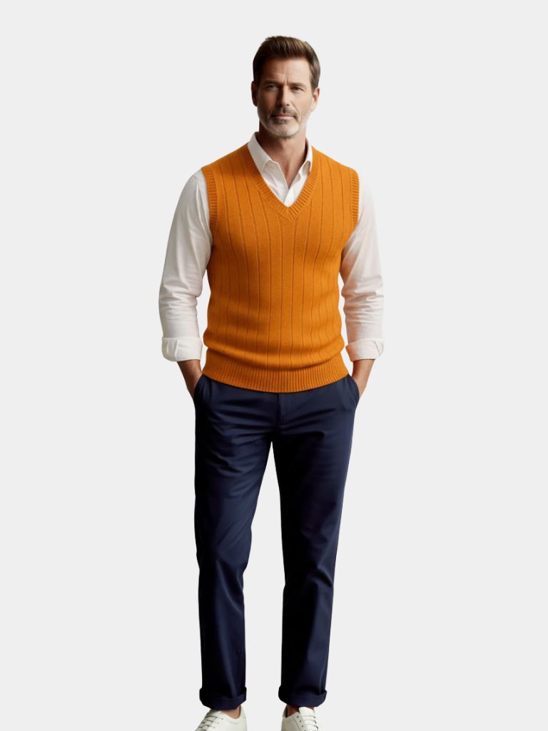 100% Merino Wool Pullover Sweater Vest