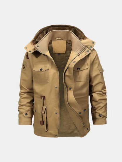 Fleece Hooded Bomber Jacket