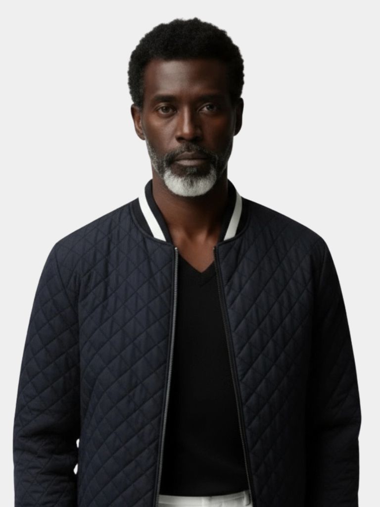 Textured Casual Bomber Jacket