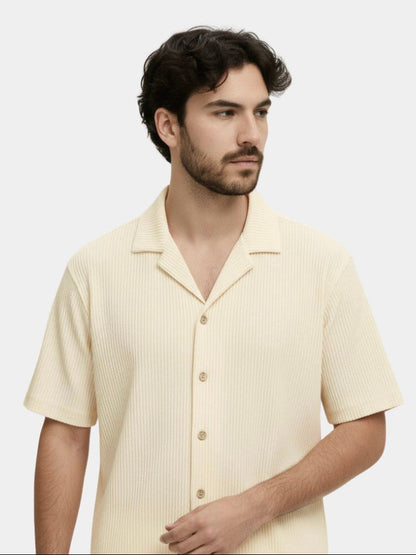 Minimalist Corduroy Set Shorts and Shirt