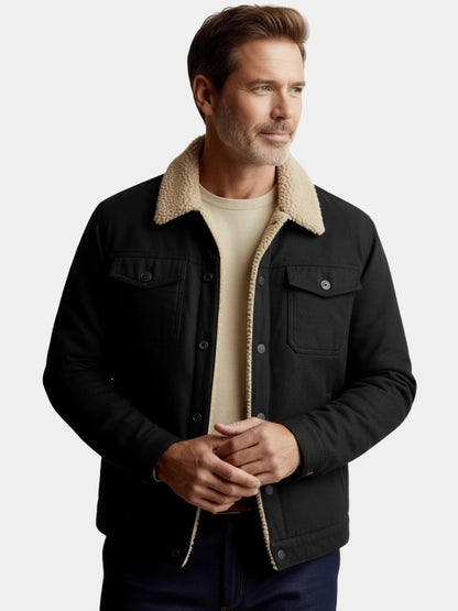 Vintage Fleece Bomber Jacket