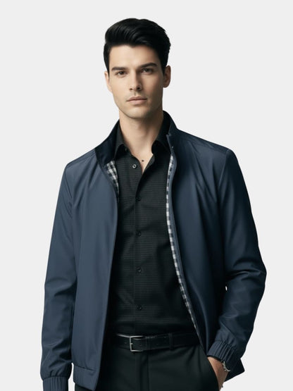 Casual Solid Bomber Jacket - Berlin Standard