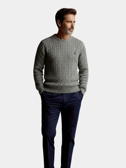 Cotton  Crew Neck Pullover Sweater