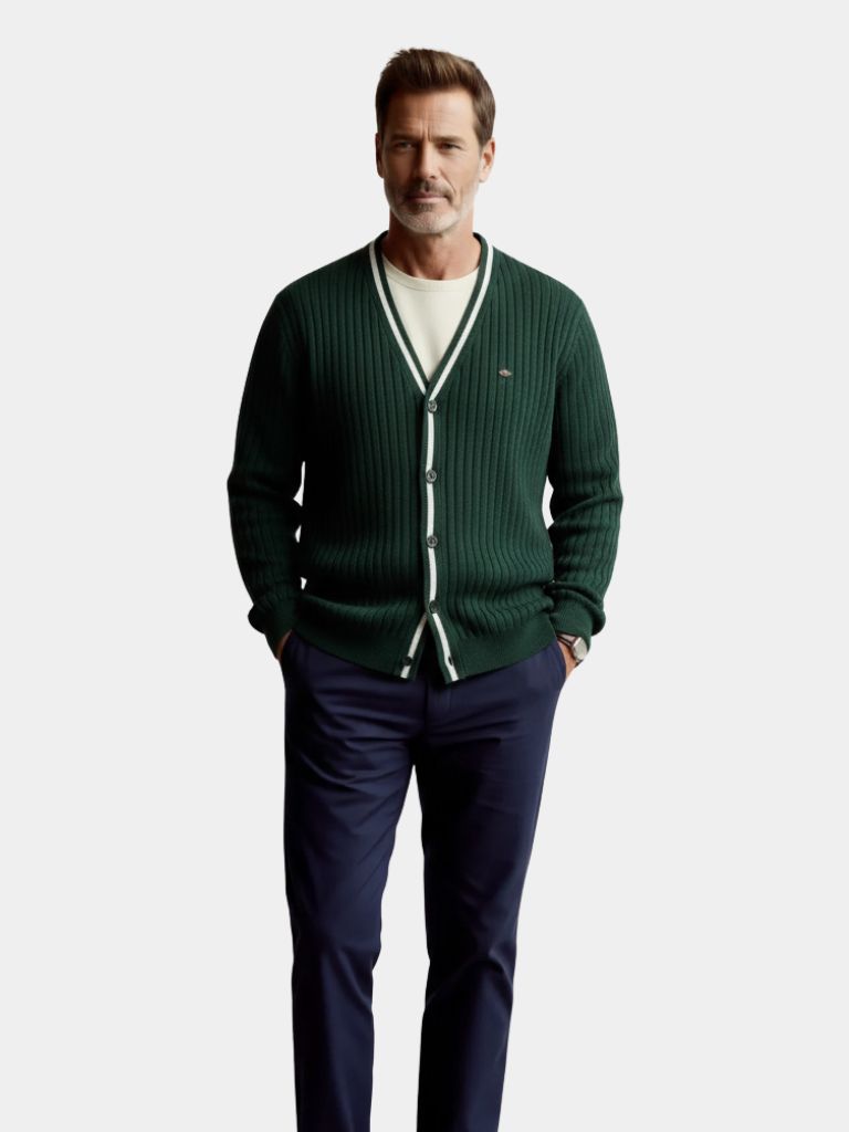 Cotton Button-Up Cardigan Sweater