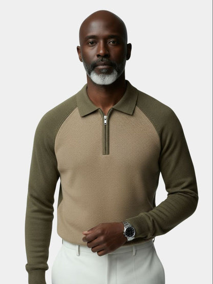 Raglan Quarter Zip Sweater