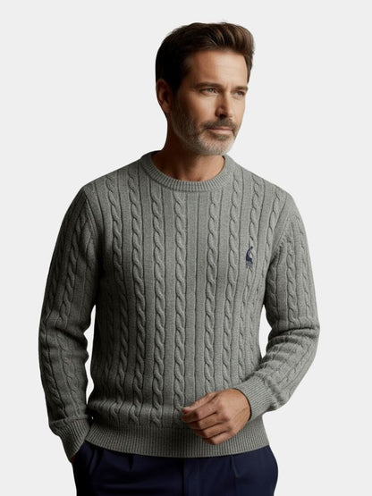 Cotton  Crew Neck Pullover Sweater