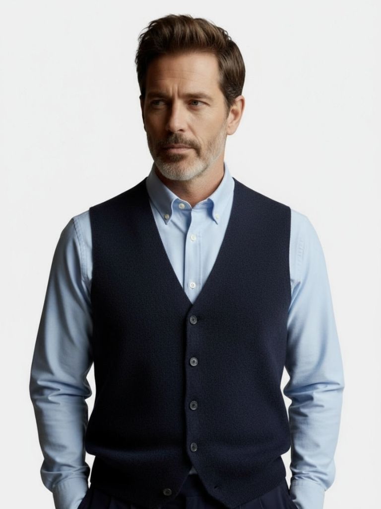 Cashmere Cardigan Vest