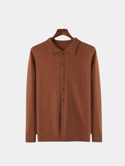 100% Cashmere Polo Cardigan