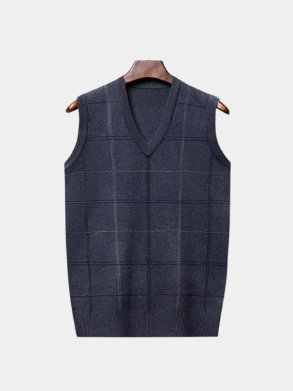 Academic Checkered Kinit Vest