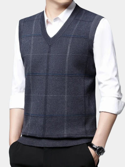 Academic Checkered Kinit Vest