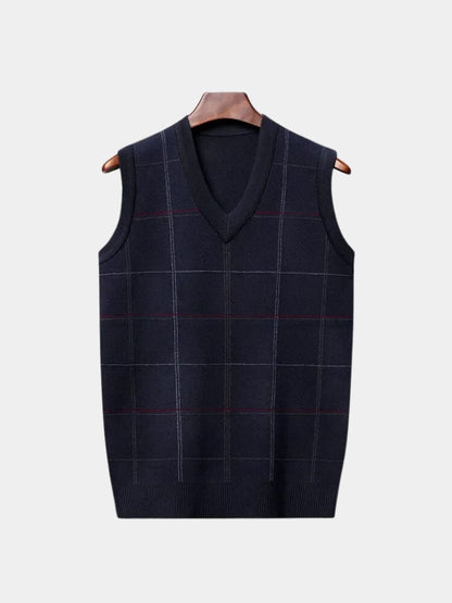 Academic Checkered Kinit Vest