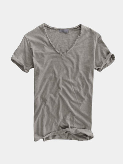 Albo Classic Linen V Neck T-Shirt