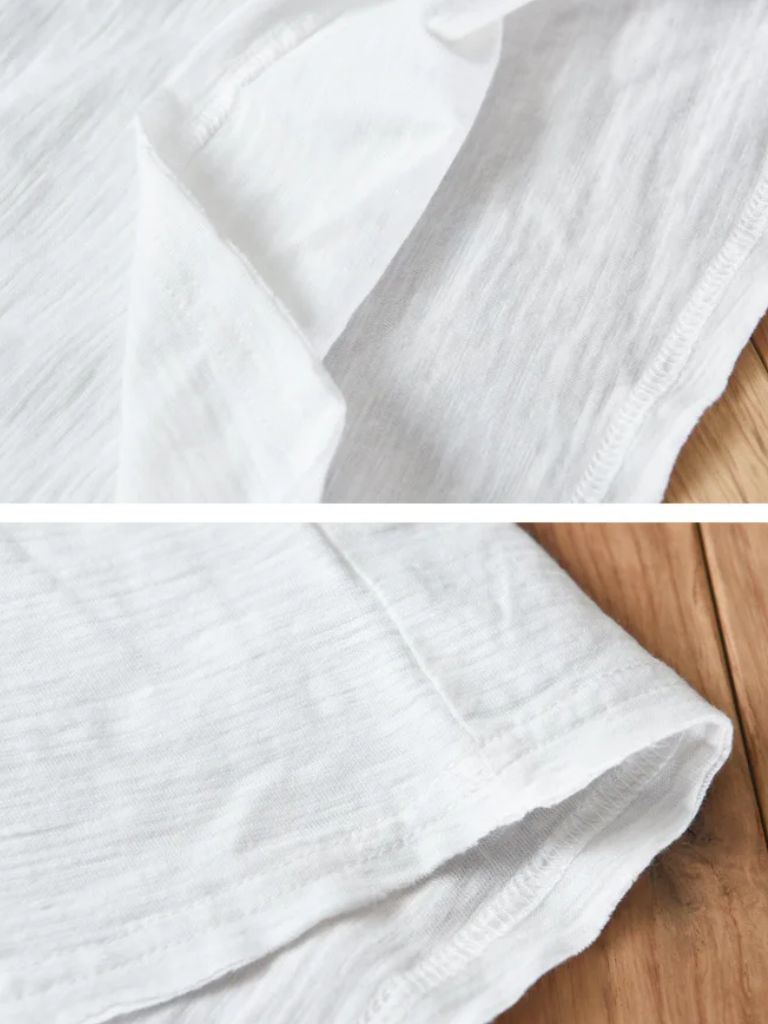 Albo Classic Linen V Neck T-Shirt