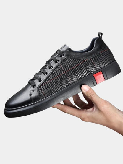 Blackgrid Leather Loafers