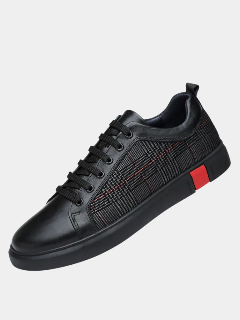 Blackgrid Leather Loafers