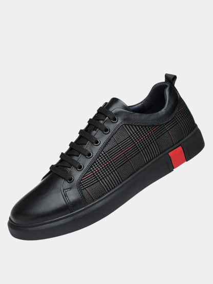 Blackgrid Leather Loafers