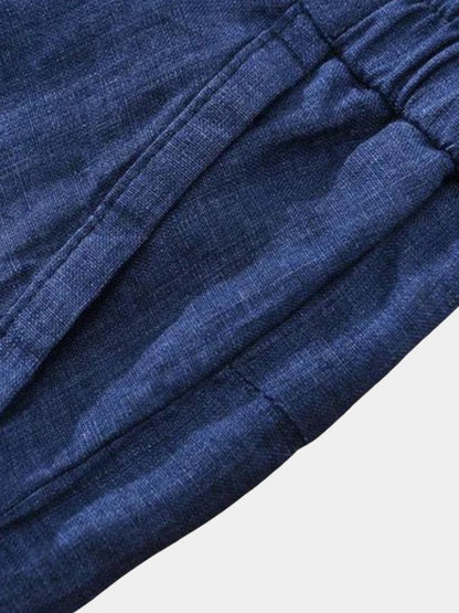 Bleu Horizon Linen Shorts