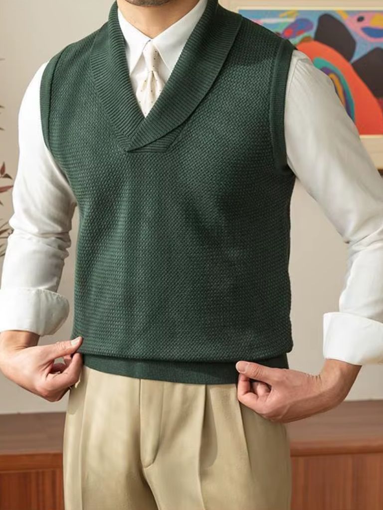 British Knit Vest Waistcoat