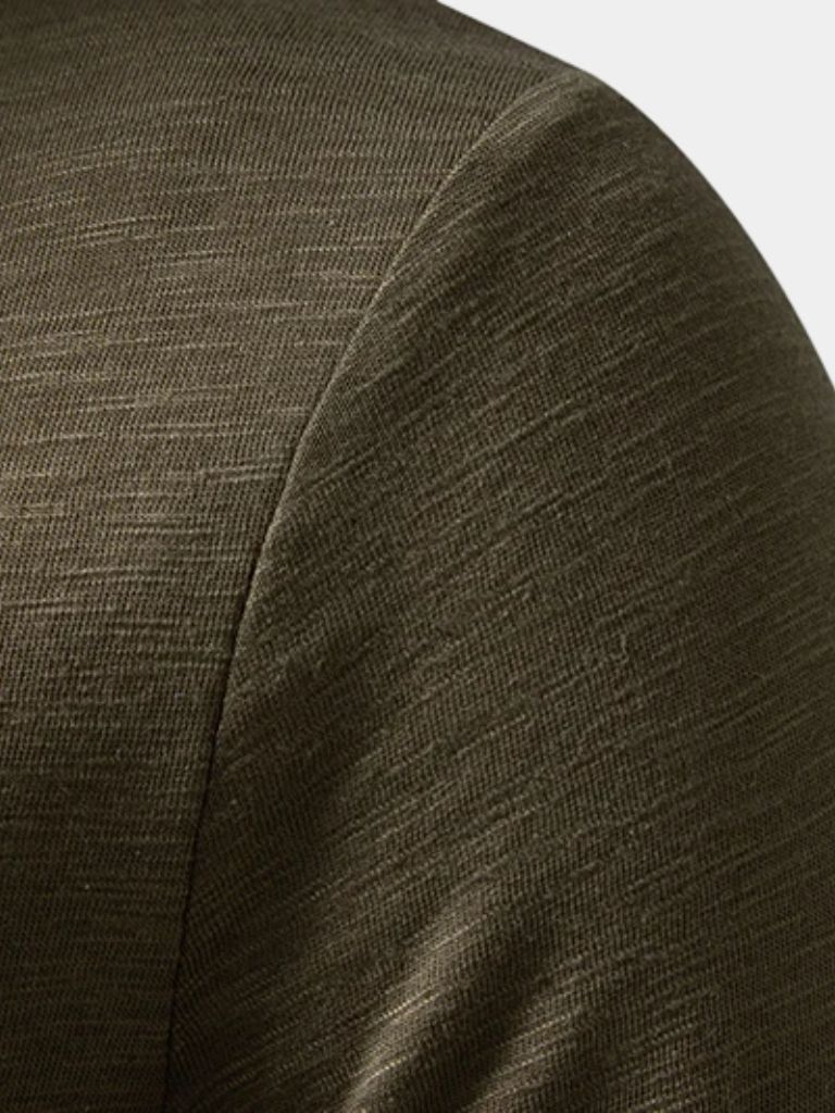 Casual Henley Neck Long Sleeve T-Shirt