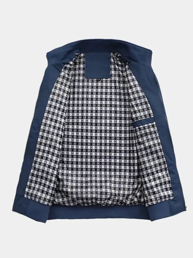 Casual Solid Bomber Jacket - Berlin Standard