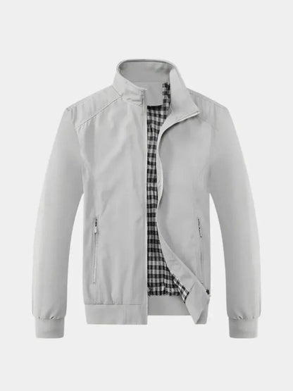 Casual Solid Bomber Jacket - Berlin Standard