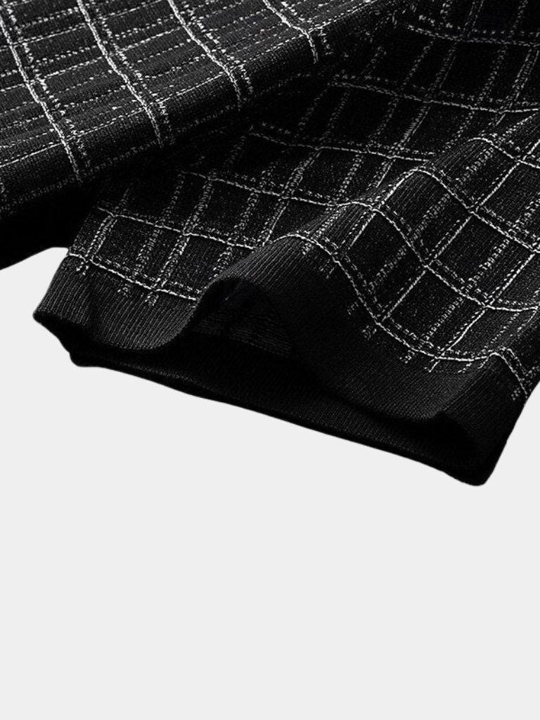 Classic Noir Knit Polo Shirt
