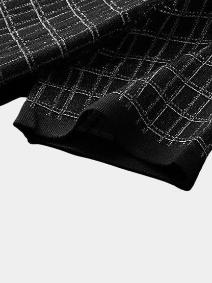 Classic Noir Knit Polo Shirt