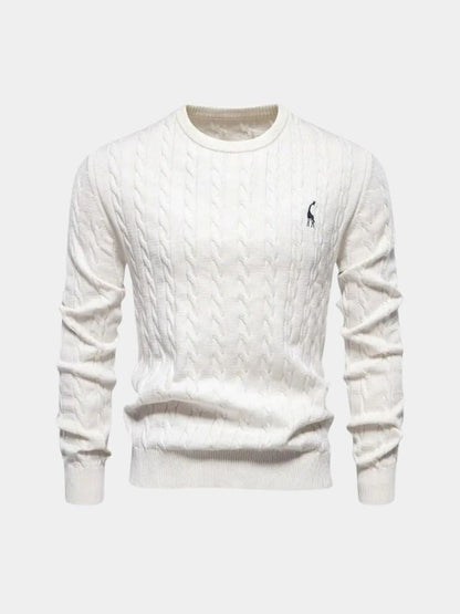 Cotton  Crew Neck Pullover Sweater