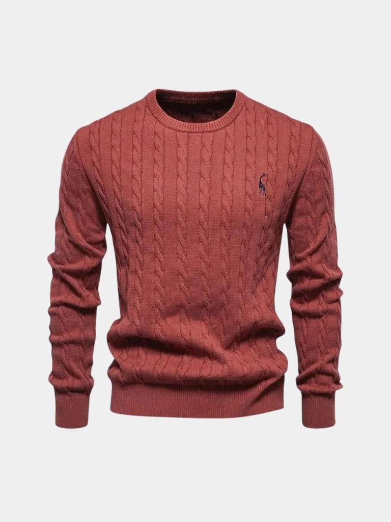 Cotton  Crew Neck Pullover Sweater
