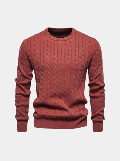 Cotton  Crew Neck Pullover Sweater