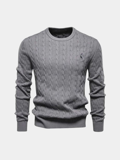 Cotton  Crew Neck Pullover Sweater