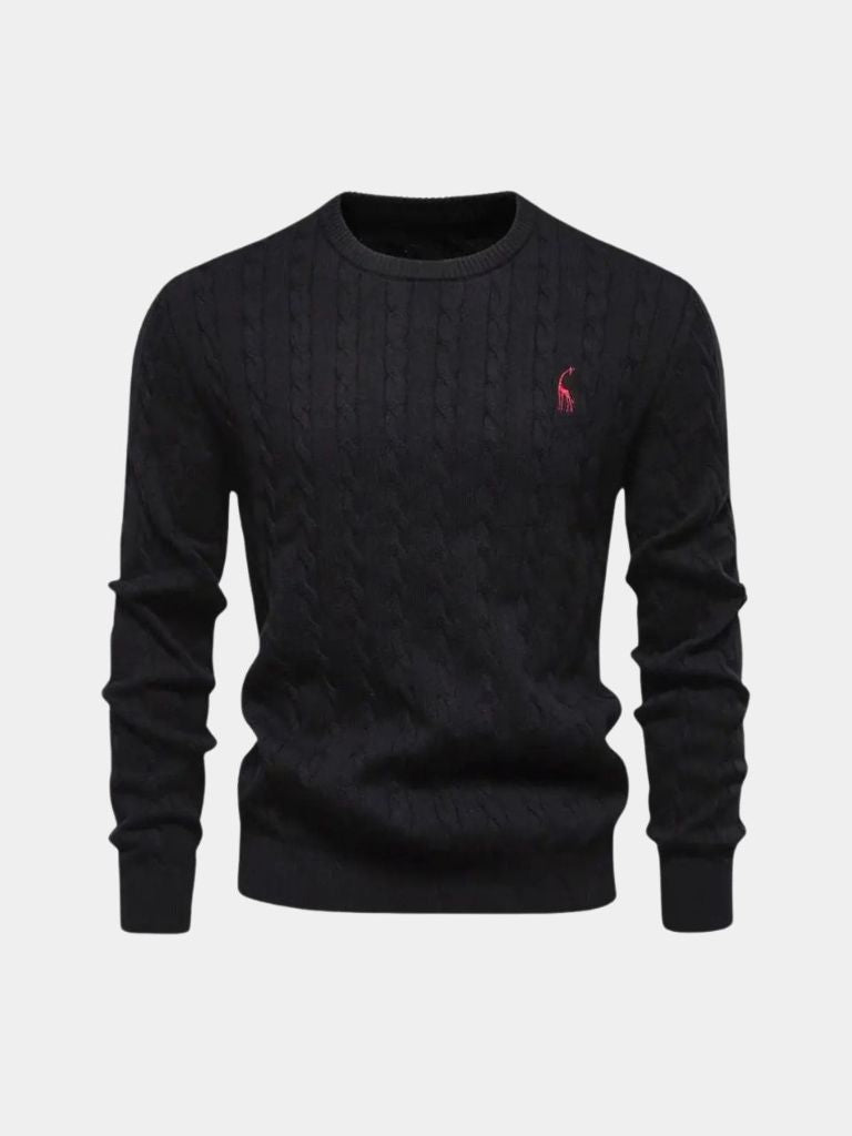 Cotton  Crew Neck Pullover Sweater