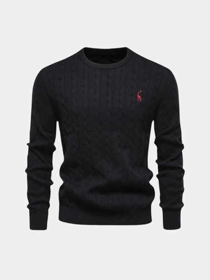 Cotton  Crew Neck Pullover Sweater