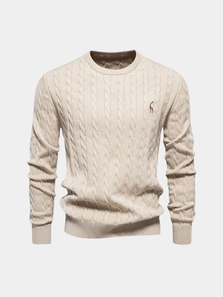 Cotton  Crew Neck Pullover Sweater