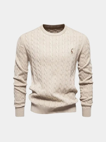 Cotton  Crew Neck Pullover Sweater