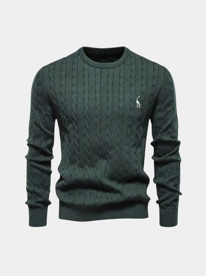 Cotton  Crew Neck Pullover Sweater