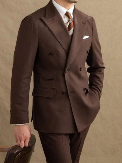 Dark Brown Garbadine Suit