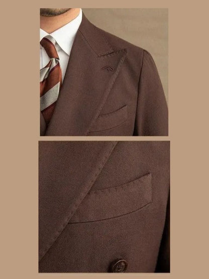 Dark Brown Garbadine Suit