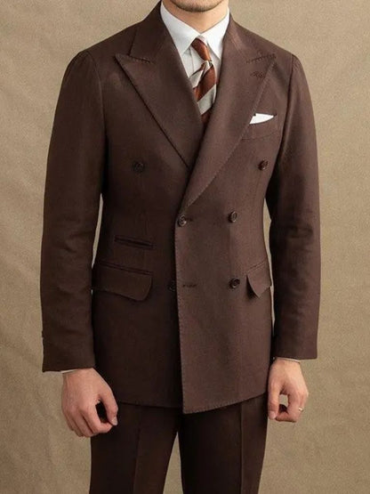 Dark Brown Garbadine Suit