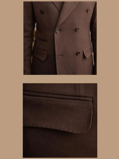 Dark Brown Garbadine Suit