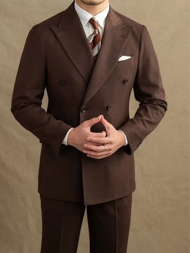 Dark Brown Garbadine Suit