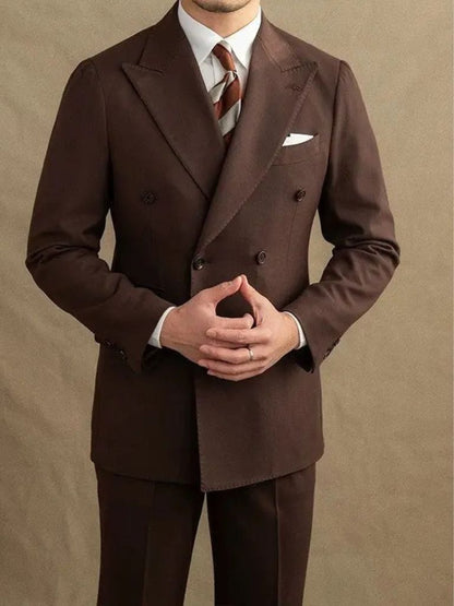 Dark Brown Garbadine Suit