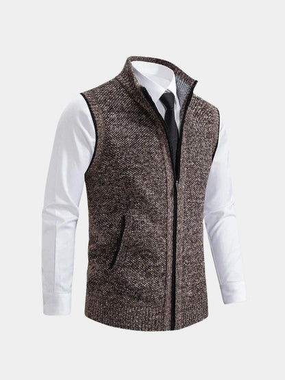 Elegant Full-Zip Sweater Vest